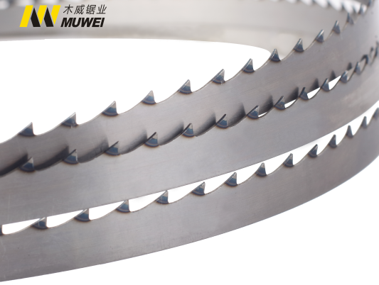 Food quenching band saw blade